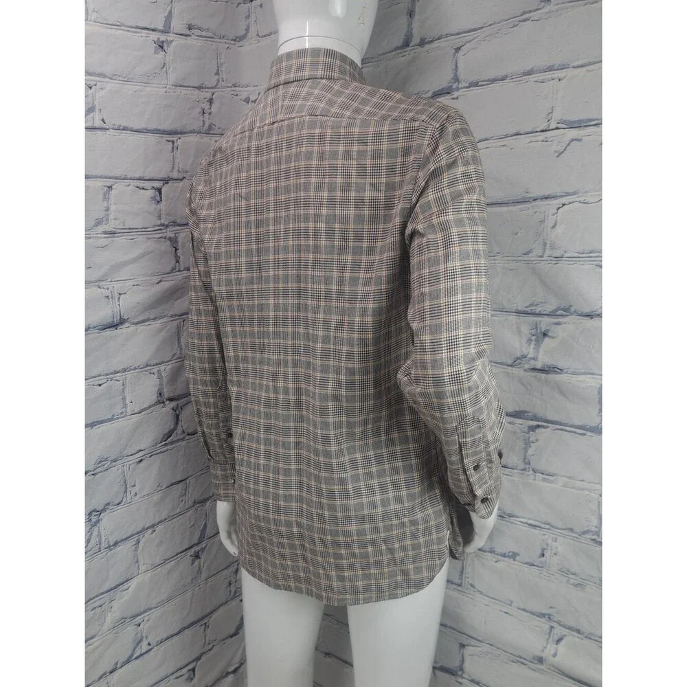 NEW Banana Republic Button Down Shirt Check Houndstooth Tailored Slim Fit Medium
